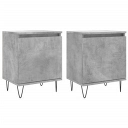 Berkfield Elegant Bedside Cabinets 2 Pcs Concrete Grey 40X30X50 Cm Engineered Wood - thumbnail 1