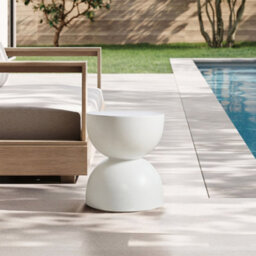 Nordlys Side Table In Black Magnesite Indoor Outdoor Modern Design Style Living Room - thumbnail 4