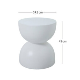 Nordlys Side Table In Black Magnesite Indoor Outdoor Modern Design Style Living Room - thumbnail 6