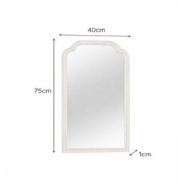 Melody Maison White Washed Distressed Wooden Frame Wall Mirror - 40Cm X 75Cm - thumbnail 7