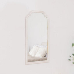 Melody Maison White Washed Distressed Wooden Frame Wall Mirror - 40Cm X 75Cm - thumbnail 4