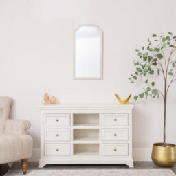 Melody Maison White Washed Distressed Wooden Frame Wall Mirror - 40Cm X 75Cm - thumbnail 6