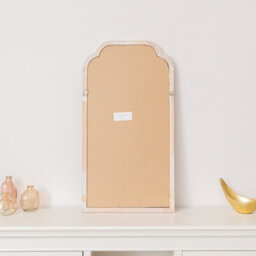 Melody Maison White Washed Distressed Wooden Frame Wall Mirror - 40Cm X 75Cm - thumbnail 5