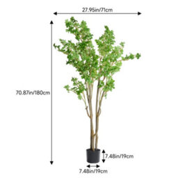 Living And Home Artificial Enkianthus Tree Potted Plant Home Decoration H180Cm - thumbnail 3