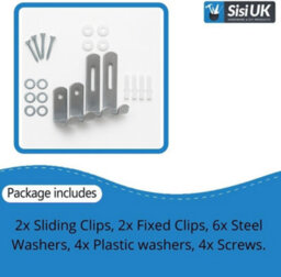 Sisi UK Large Picture Hanging Kit With Screws Plugs And Clips For Wall Mirror And Frame Mounting On Plasterboard Or Solid Walls - thumbnail 4