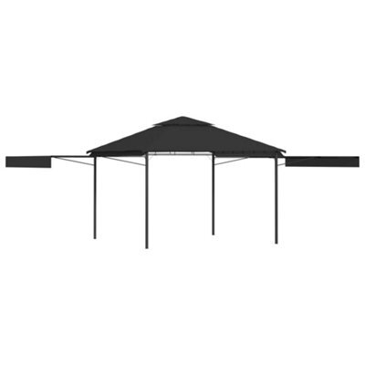 Walplus Gazebo With Double Extending Roofs 3X3X2.75 M Anthracite 180G/ma - image 1