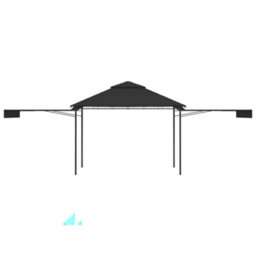 Walplus Gazebo With Double Extending Roofs 3X3X2.75 M Anthracite 180G/ma - thumbnail 4