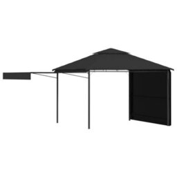 Walplus Gazebo With Double Extending Roofs 3X3X2.75 M Anthracite 180G/ma - thumbnail 2