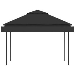 Walplus Gazebo With Double Extending Roofs 3X3X2.75 M Anthracite 180G/ma - thumbnail 5