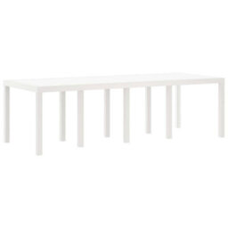 Berkfield Garden Dining Set 11 Pcs White Polt Rattan - thumbnail 4