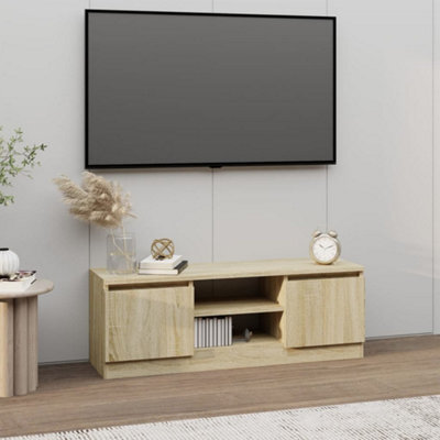 Berkfield Tv Cabinet With Door Sonoma Oak 102X30X36 Cm - image 1