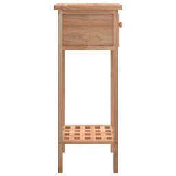 Vidaxl Side Table With Drawer 25X25X60Cm Solid Wood Walnut Side Tables With Drawers - thumbnail 6