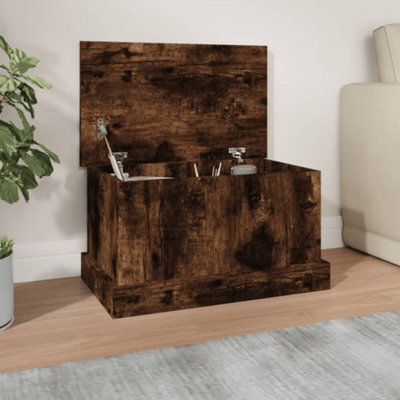 Walplus Storage Box Smoked Oak 50X30X28 Cm Engineered Wood - image 1