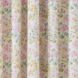 Dreams & Drapes Edith Ditsy Floral Print Light Filtering Lilac Eyelet Curtains - thumbnail 3