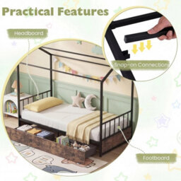 House Shaped Bed Frame Single Size House Bed - thumbnail 5