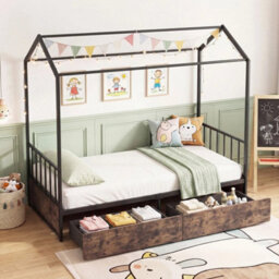 House Shaped Bed Frame Single Size House Bed - thumbnail 4