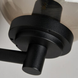 Litecraft Agio Black Globe Outdoor Wall Light With Smoke Shade - thumbnail 5