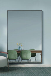 "Mirroroutlet Artus - Black Aluminium Edged Wall Mirror 47"" X 31"" (120Cm X 80Cm)" - thumbnail 2
