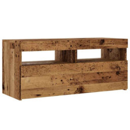 Vidaxl Tv Cabinet With Led Lights Old Wood 90X35X40 Cm Engineered Wood - thumbnail 6