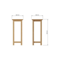 Fwstyle Natural Oak Side Table - thumbnail 5