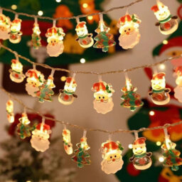 CLEFFNS Christmas String Lights, 10Ft 20Led New Year Lights Battery Operated Cute Christmas Fairy Lights For Indoor Christmas Tree Decor - thumbnail 1