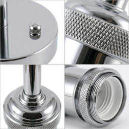 Industrial Semi Flush Mount Ceiling Light Chrome E27 Ceiling Fitting Vintage Lamp Holder For Kitchen Hallway - thumbnail 7