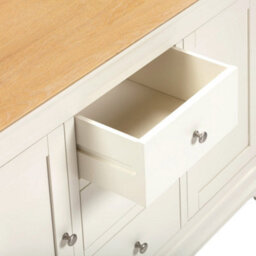Seconique Bordeaux 2 Door 3 Drawer Sideboard Ivory Oak Fully Assembled - thumbnail 4