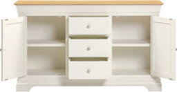 Seconique Bordeaux 2 Door 3 Drawer Sideboard Ivory Oak Fully Assembled - thumbnail 3
