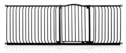 Safetots Curved Top Safety Gate, 225Cm - 234Cm, Matt Black, Pressure Fit Stair Gate - thumbnail 1