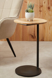 Orsina Modern Side Table, Wood Top Side Table, Metal And Wood Side Table, Contemporary Side Table For Living Room - thumbnail 2