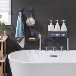 Bathroom Shelf Soap Toothbrush Suction Set - thumbnail 7