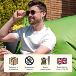 Icon Giant Indoor Outdoor Bean Bag Floor Cushion Lime - thumbnail 3