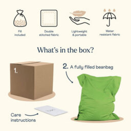 Icon Giant Indoor Outdoor Bean Bag Floor Cushion Lime - thumbnail 7