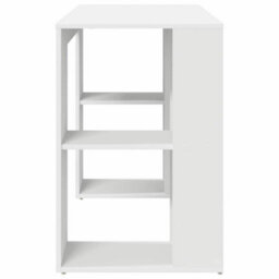 Berkfield White Computer Desk White Particle Board Medium Storage - thumbnail 5
