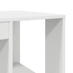 Berkfield White Computer Desk White Particle Board Medium Storage - thumbnail 7