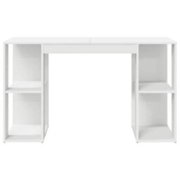 Berkfield White Computer Desk White Particle Board Medium Storage - thumbnail 4