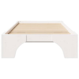 Berkfield Bed Frame White 90X200 Cm Solid Pine Wood - thumbnail 6