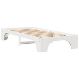 Berkfield Bed Frame White 90X200 Cm Solid Pine Wood - thumbnail 2