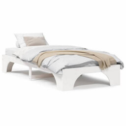 Berkfield Bed Frame White 90X200 Cm Solid Pine Wood - thumbnail 4