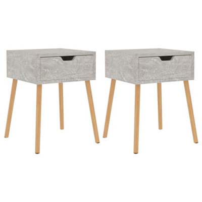 Berkfield Modern Bedside Cabinets 2 Pcs Concrete Grey 40X40X56 Cm Engineered Wood - image 1