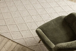 RugsX Wool Carpet Tahar 99001B Cream - Hand-Woven Loop, Rhombus, Boho  120X180 Cm - thumbnail 5