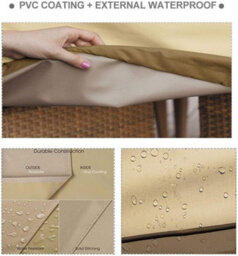 Outdoor Sofa Cover, Waterproof Garden Uv Resistant Chair Fabric Loveseat Bench Cover 147X83X79 Cm - thumbnail 4