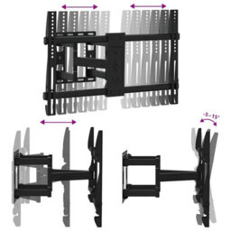 Berkfield Tv Wall Mount For 37-80 Inch Screen Max Vesa 600X400 mm 40Kg - thumbnail 6