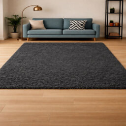 Uetian Anthracite Shaggy Rug Soft Dense Pile Modern Floor Rug (160X230 Cm) - thumbnail 6