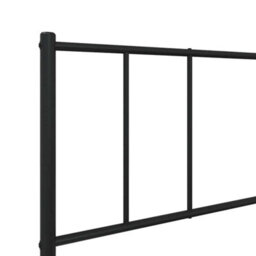 Vidaxl Metal Bed Frame Without Mattress With Headboard Black 90X190Cm - thumbnail 9