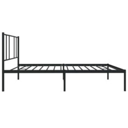 Vidaxl Metal Bed Frame Without Mattress With Headboard Black 90X190Cm - thumbnail 7