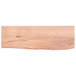 Berkfield Wall Shelf Light Brown 60X20X6 Cm Treated Solid Wood Oak - thumbnail 2