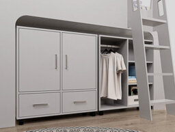 Flintshire Furniture Eden Mid Sleeper Grey With Storage - thumbnail 4