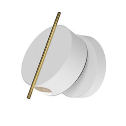 Luminosa Lighting Luminosa Nuance Modern Integrated Led Wall Lamp White And Brass 3000K 200Lm