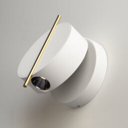 Luminosa Lighting Luminosa Nuance Modern Integrated Led Wall Lamp White And Brass 3000K 200Lm - thumbnail 2